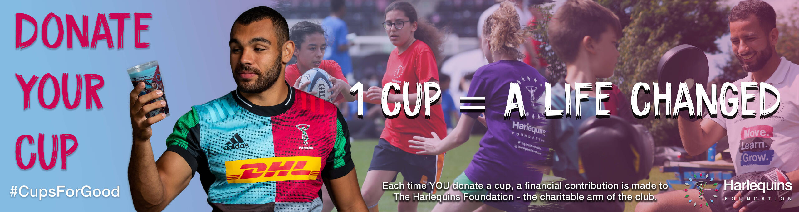 A banner design I created on PS at my time at Harlequins. It was made for print and displayed in the stadium for a year.